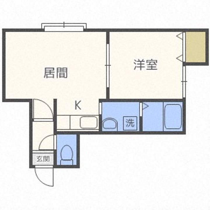 北海道札幌市白石区菊水元町一条2丁目(アパート)の賃貸物件205の間取り