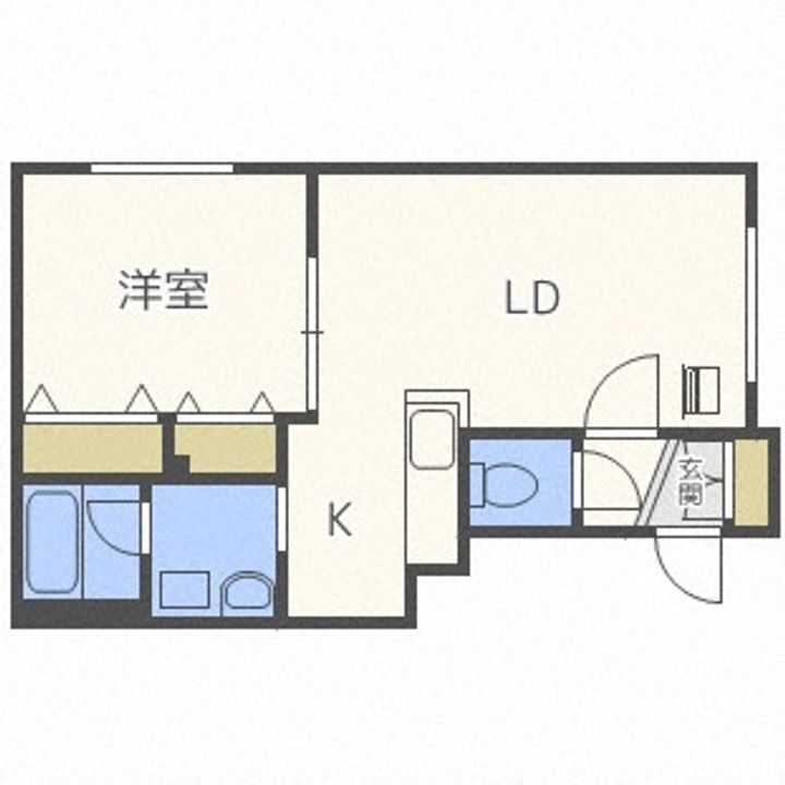 北海道札幌市西区宮の沢一条5丁目(マンション)の賃貸物件105の間取り