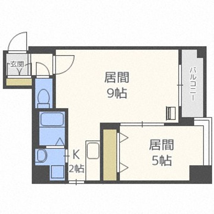 北海道札幌市北区北三十一条西5丁目(マンション)の賃貸物件の間取り