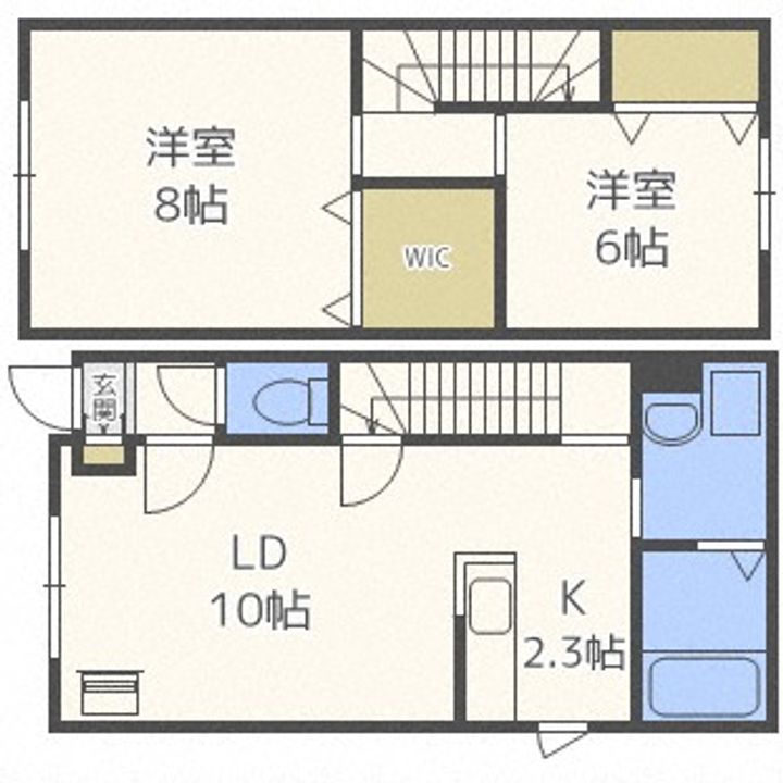 北海道札幌市手稲区西宮の沢三条3丁目(アパート)の賃貸物件107の間取り