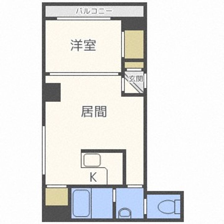 北海道札幌市中央区北六条西24丁目(マンション)の賃貸物件301の間取り