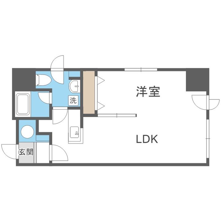 北海道札幌市北区北七条西6丁目(マンション)の賃貸物件1104の間取り