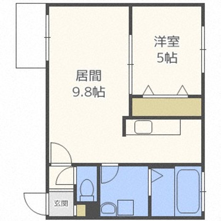 北海道札幌市中央区南四条西13丁目(マンション)の賃貸物件205の間取り