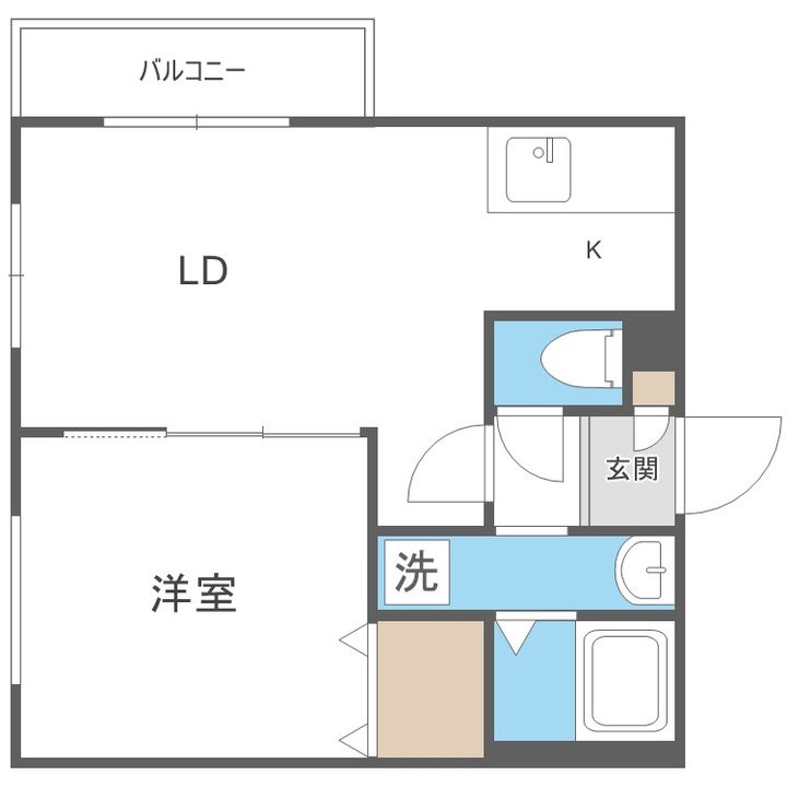 北海道札幌市豊平区月寒西二条9丁目(マンション)の賃貸物件305の間取り