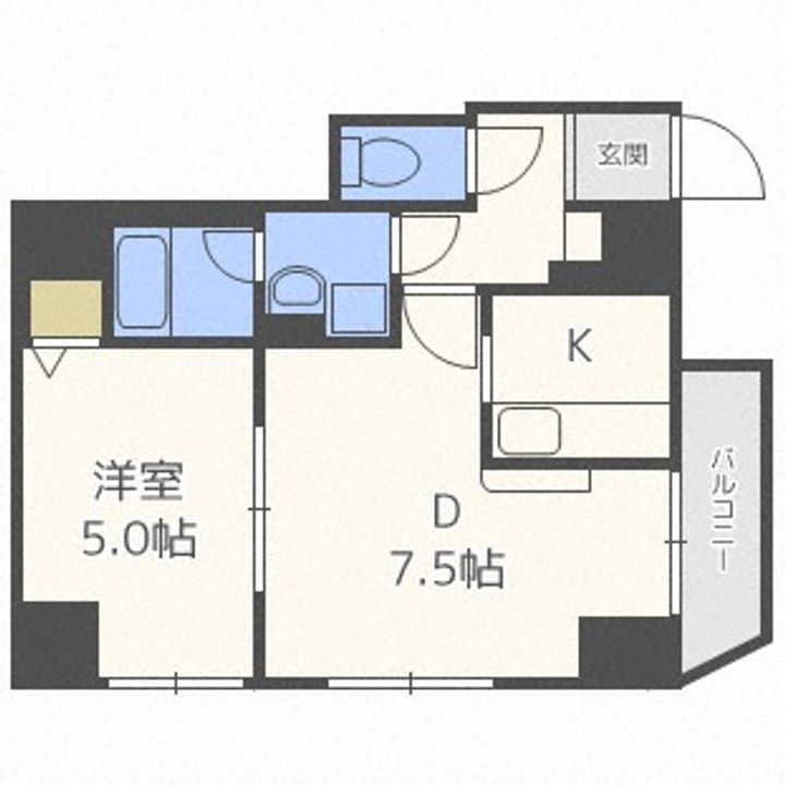 北海道札幌市豊平区月寒東一条18丁目(マンション)の賃貸物件702の間取り