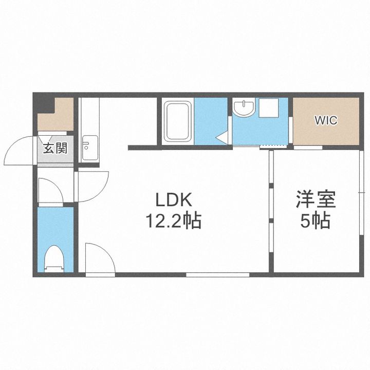 北海道札幌市白石区本郷通9丁目北(マンション)の賃貸物件102の間取り