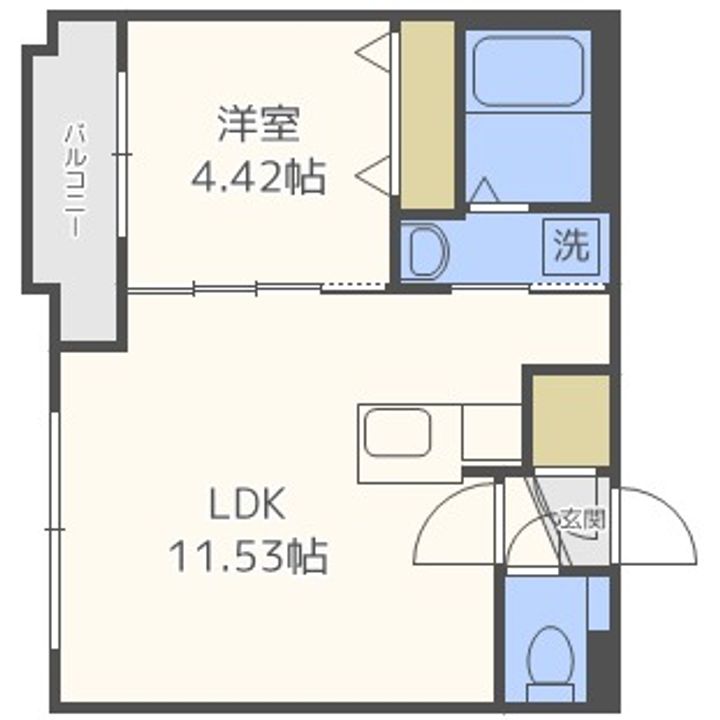 北海道札幌市中央区南七条西25丁目(マンション)の賃貸物件302の間取り