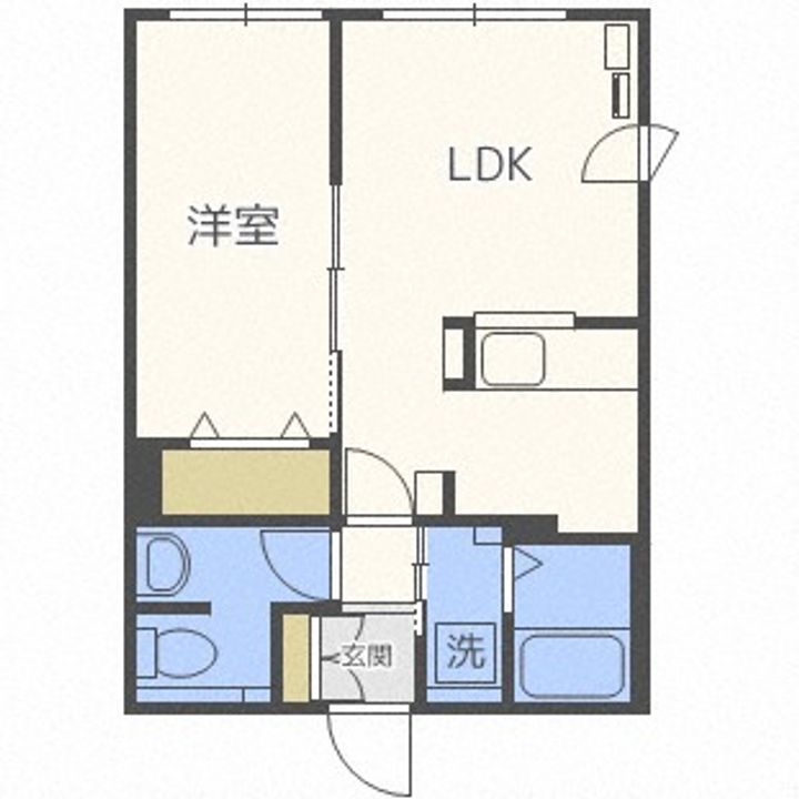 北海道札幌市西区琴似四条6丁目(マンション)の賃貸物件の間取り