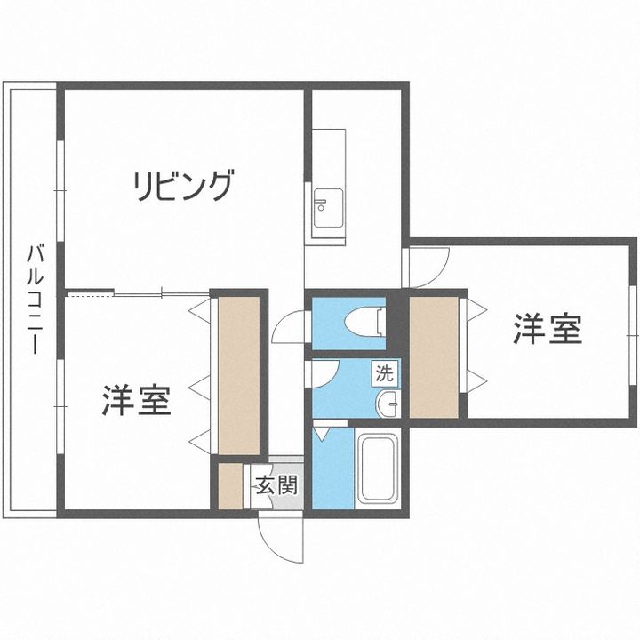 北海道札幌市南区真駒内柏丘10丁目(アパート)の賃貸物件の間取り