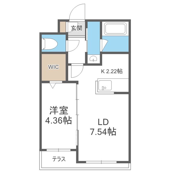 北海道札幌市白石区本郷通8丁目北(マンション)の賃貸物件102の間取り