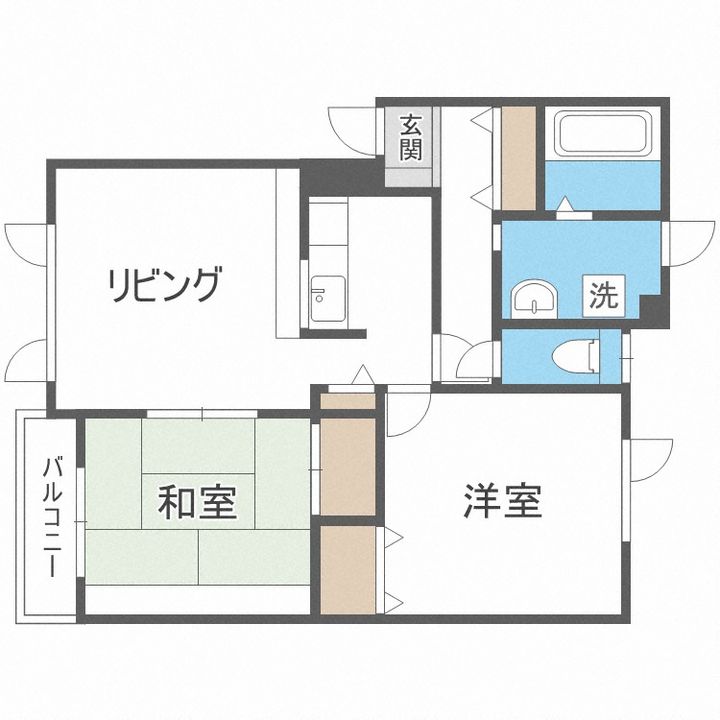 北海道札幌市手稲区新発寒三条1丁目(アパート)の賃貸物件202の間取り