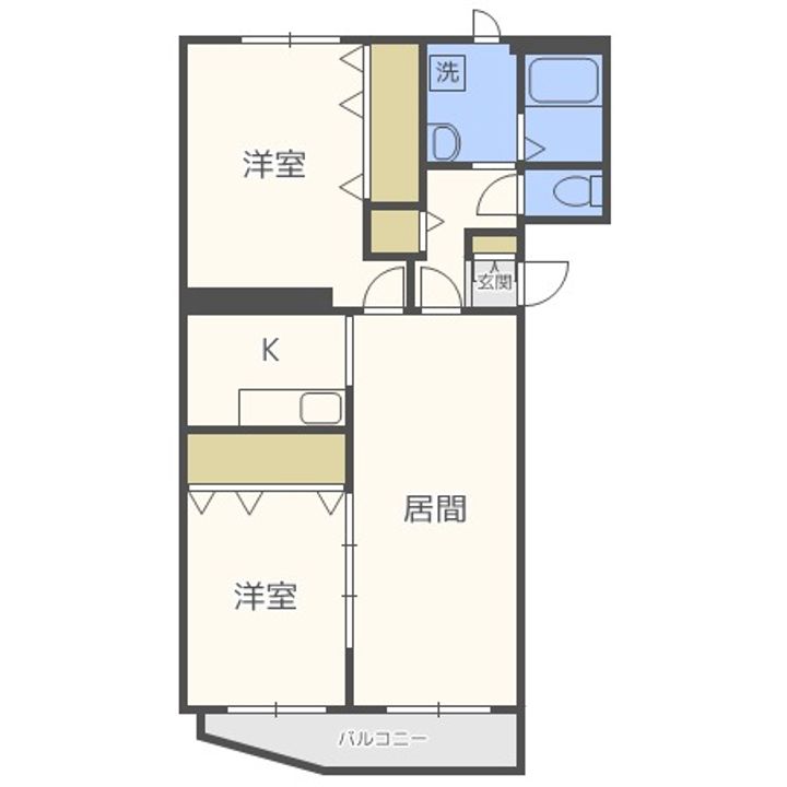 北海道札幌市西区二十四軒二条4丁目(マンション)の賃貸物件303の間取り
