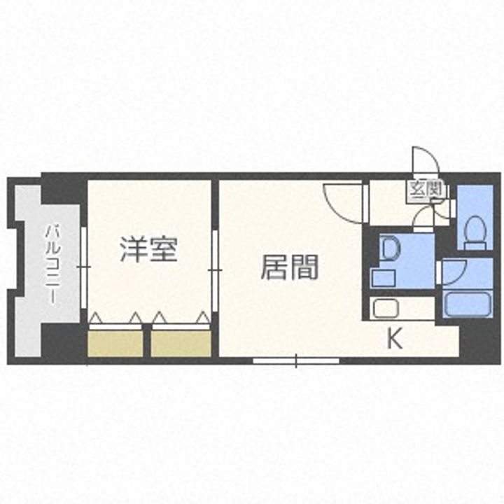 北海道札幌市中央区南九条西12丁目(マンション)の賃貸物件の間取り