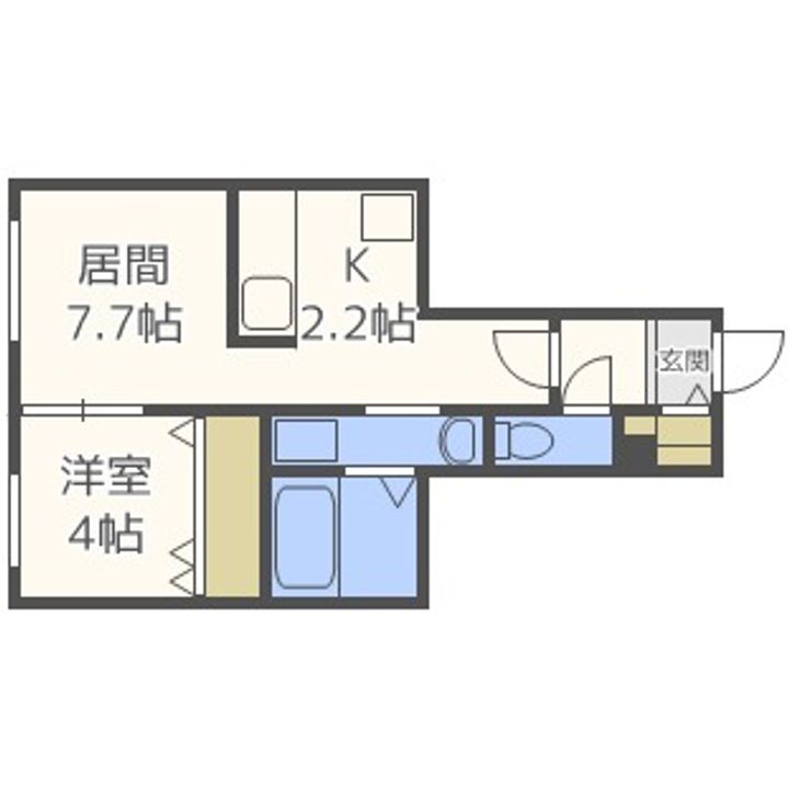 北海道札幌市中央区南八条西13丁目(マンション)の賃貸物件の間取り