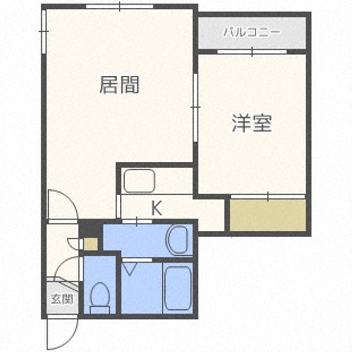 北海道札幌市豊平区平岸二条8丁目(マンション)の賃貸物件402の間取り