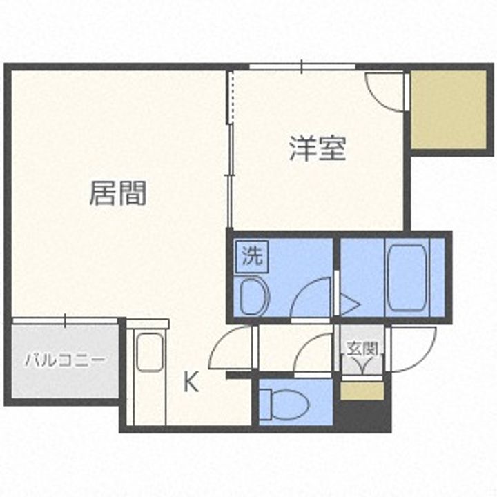 北海道札幌市西区発寒十二条4丁目(アパート)の賃貸物件202の間取り