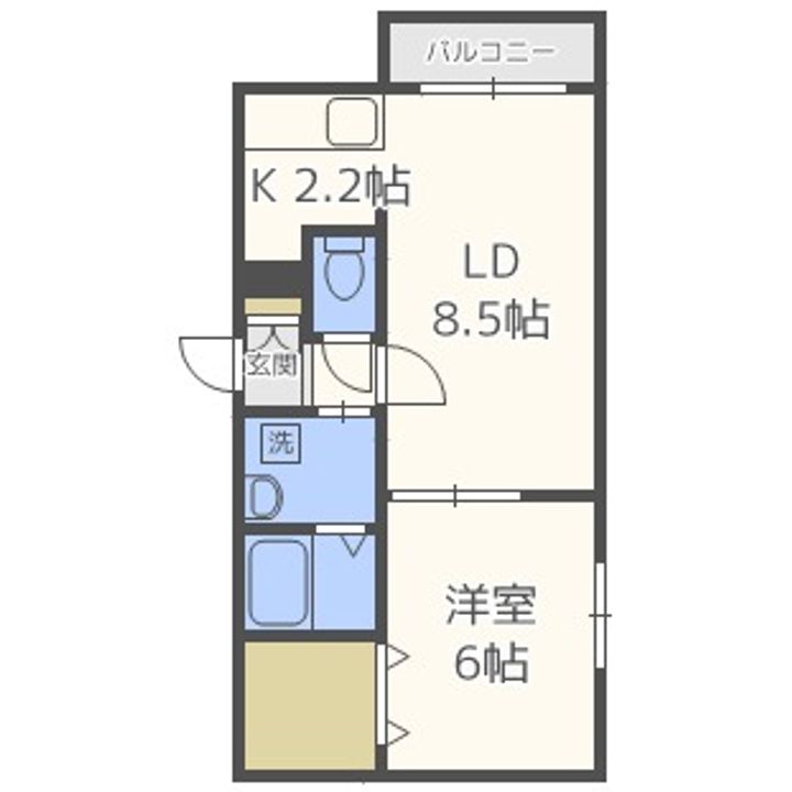 北海道札幌市中央区南十二条西10丁目(マンション)の賃貸物件403の間取り