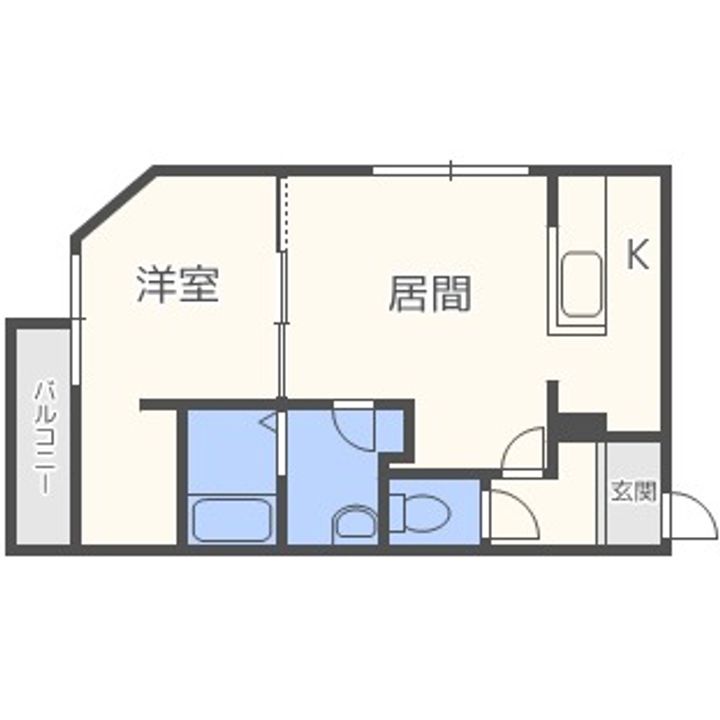 北海道札幌市豊平区西岡五条1丁目(マンション)の賃貸物件405の間取り