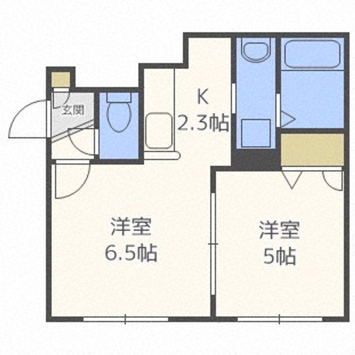北海道札幌市白石区東札幌四条5丁目(マンション)の賃貸物件205の間取り