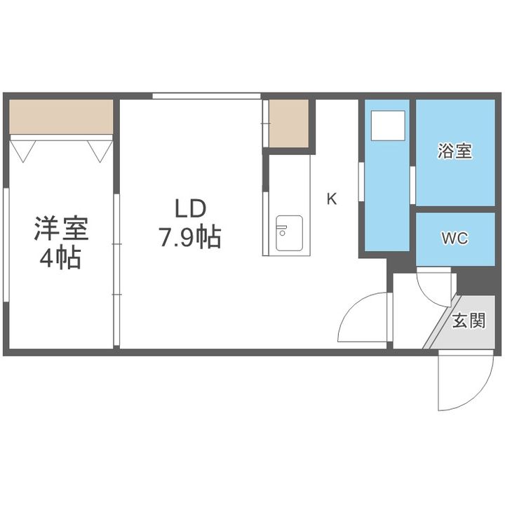 北海道札幌市北区北二十一条西6丁目(マンション)の賃貸物件407の間取り