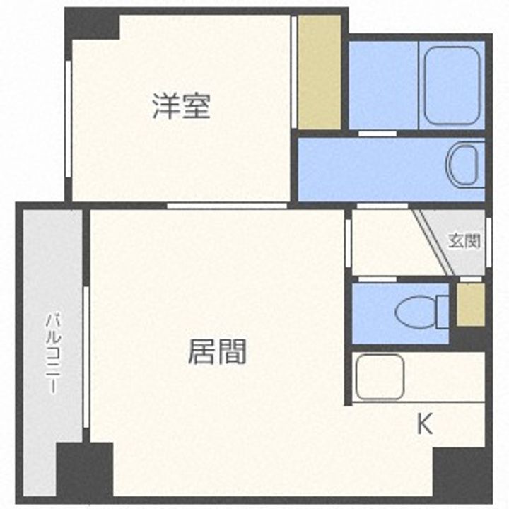 北海道札幌市中央区北五条西16丁目(マンション)の賃貸物件の間取り