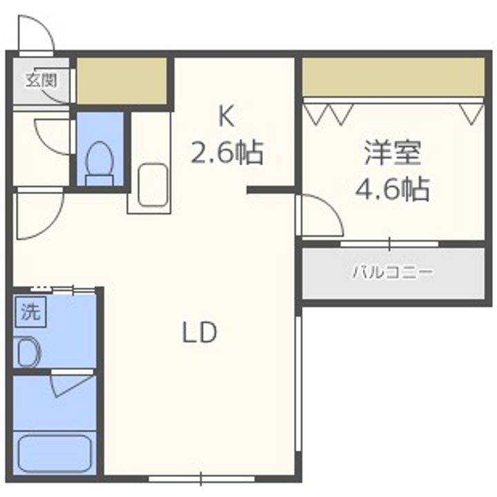 北海道札幌市中央区南十六条西12丁目(マンション)の賃貸物件301の間取り