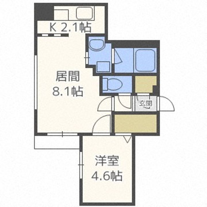 北海道札幌市西区琴似二条7丁目(マンション)の賃貸物件502の間取り