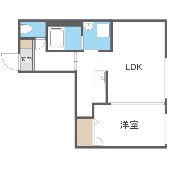 北海道札幌市手稲区前田一条10丁目(マンション)の賃貸物件310の間取り