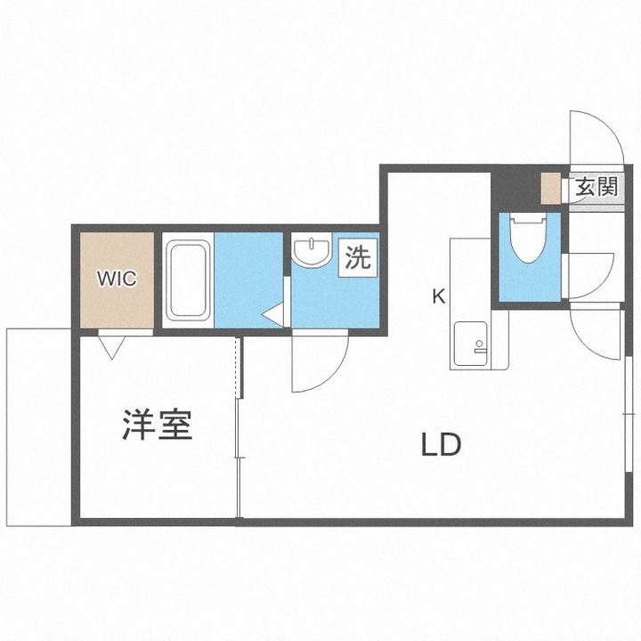 北海道札幌市北区北十九条西6丁目(マンション)の賃貸物件206の間取り