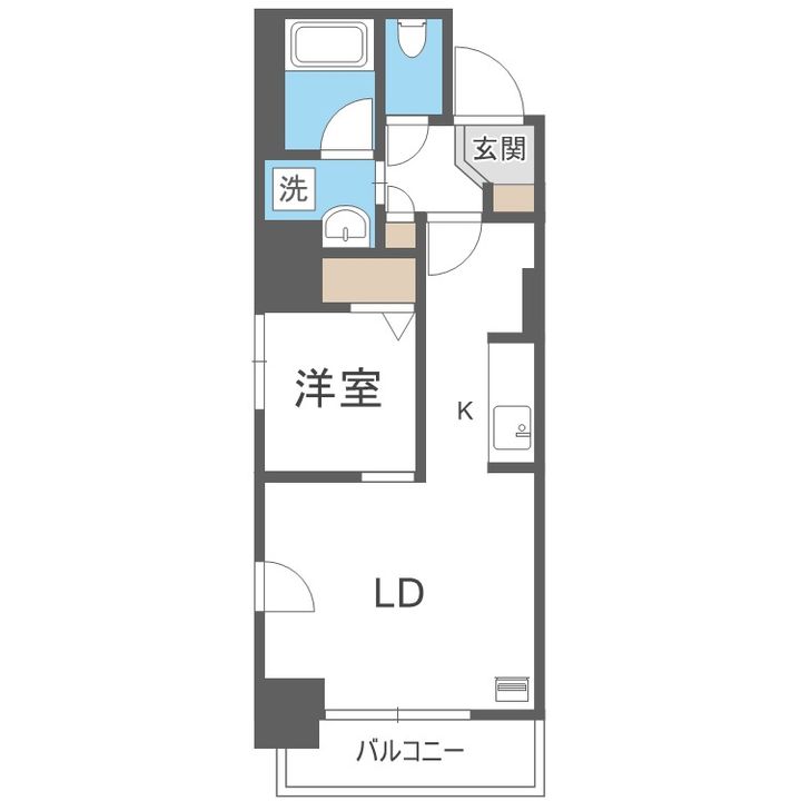 北海道札幌市北区北七条西6丁目(マンション)の賃貸物件602の間取り