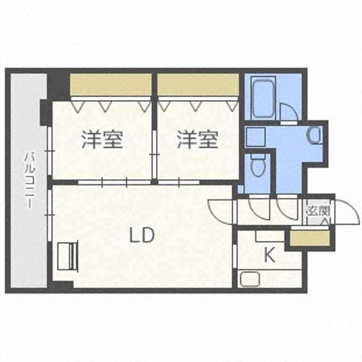 北海道札幌市中央区北四条東2丁目(マンション)の賃貸物件1506の間取り