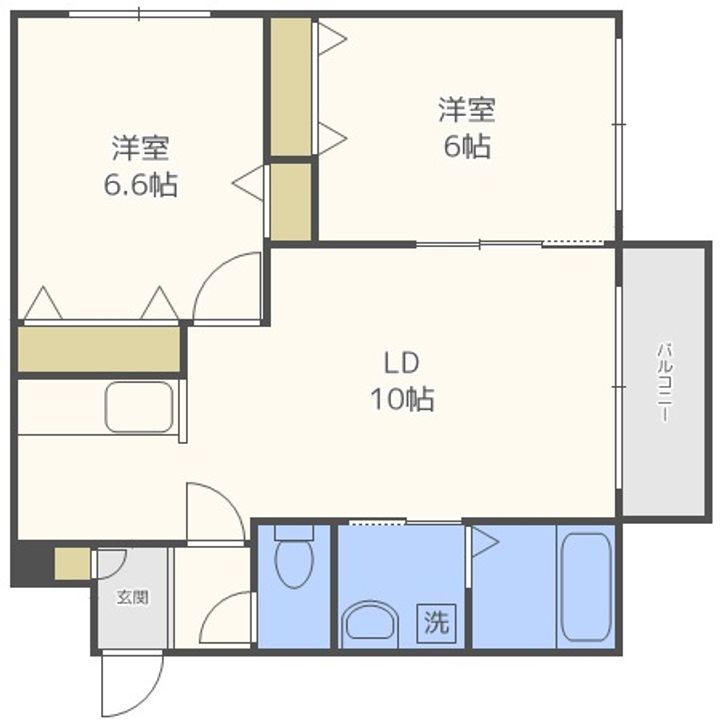 A BOND月寒東 B棟205の間取り