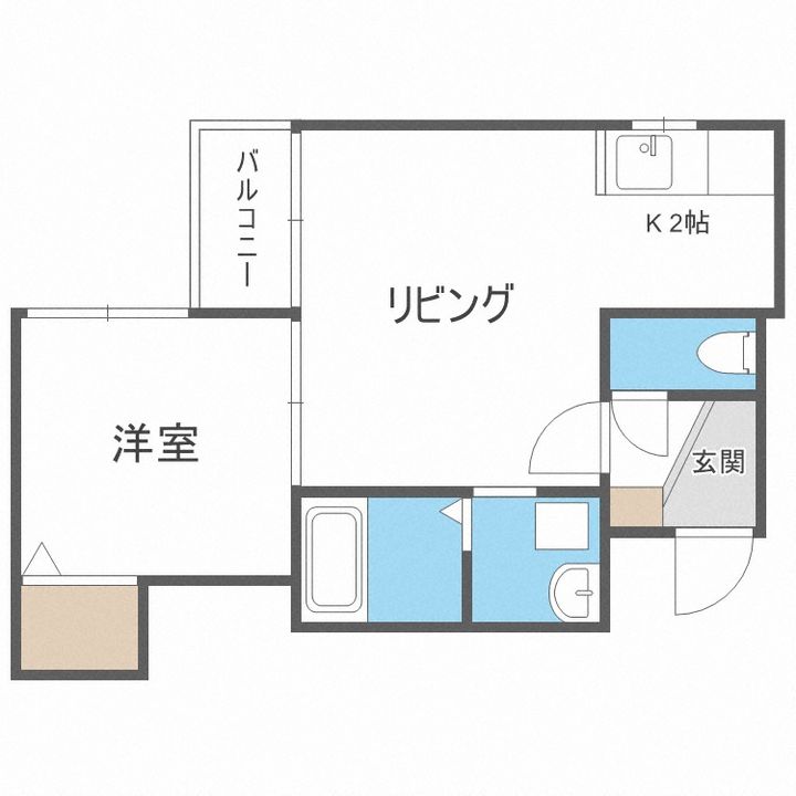 北海道札幌市中央区大通東5丁目(マンション)の賃貸物件の間取り