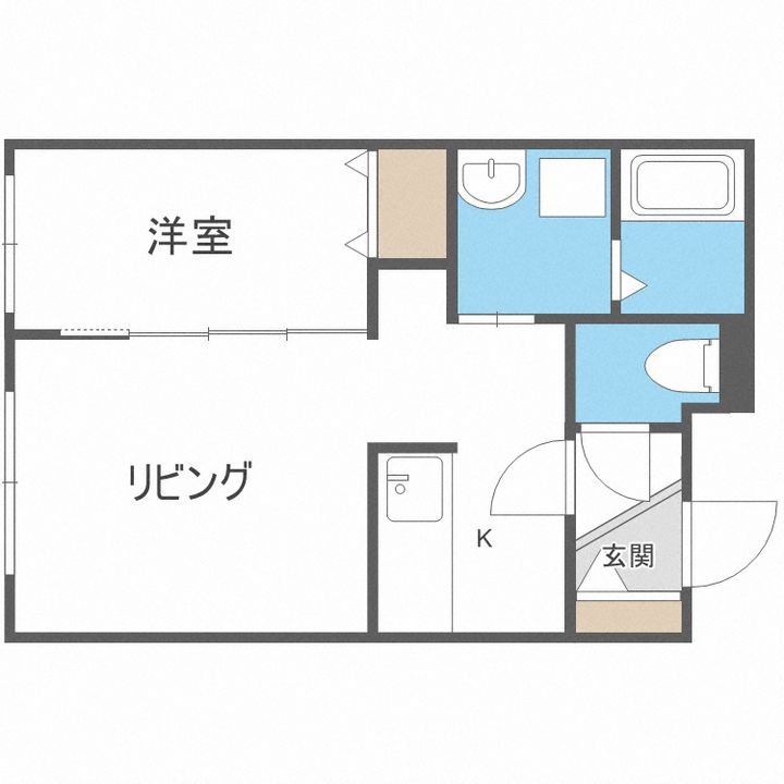 北海道札幌市中央区南十条西8丁目(マンション)の賃貸物件の間取り