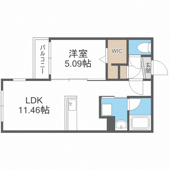 北海道札幌市中央区南八条西6丁目(マンション)の賃貸物件312の間取り