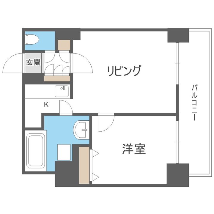 北海道札幌市中央区南三条東2丁目(マンション)の賃貸物件202の間取り
