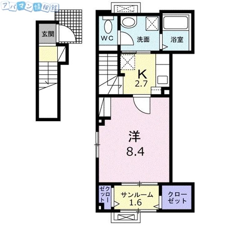 ウェルシィ万代の間取り