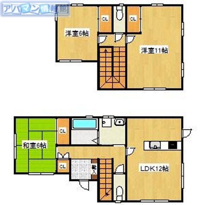 新潟県新潟市西区青山3丁目(一戸建)の賃貸物件-の間取り