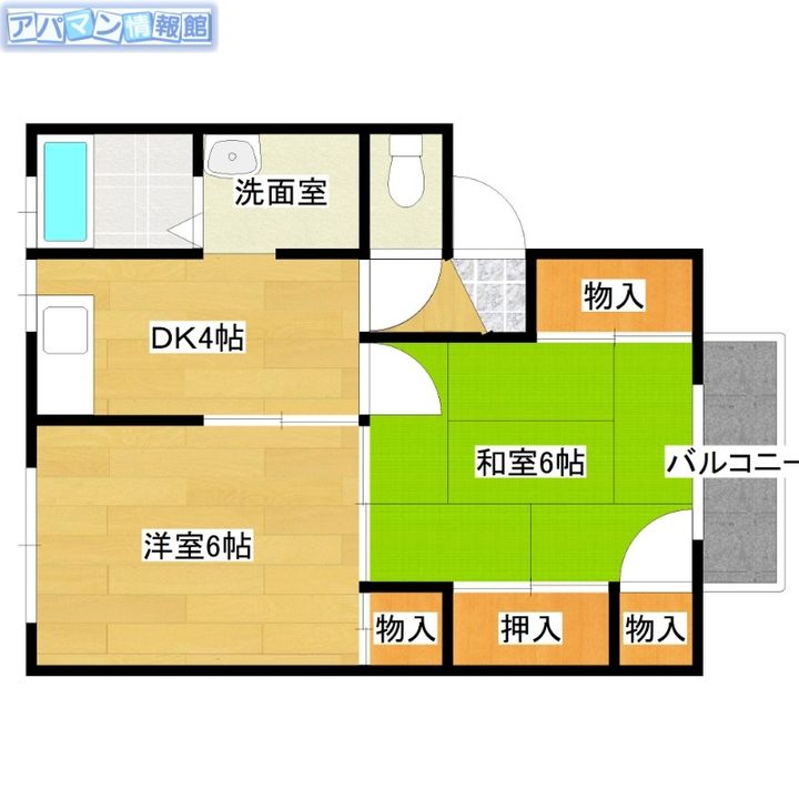 ハイツ平野の間取り