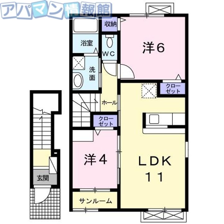 モデルノ カステロ ドゥーエの間取り