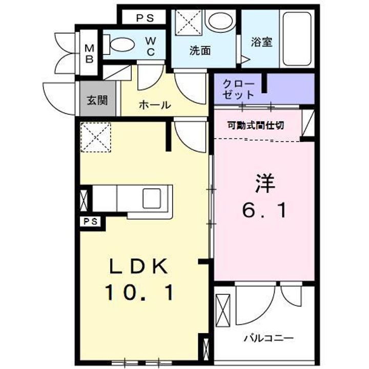 ブローテ307の間取り