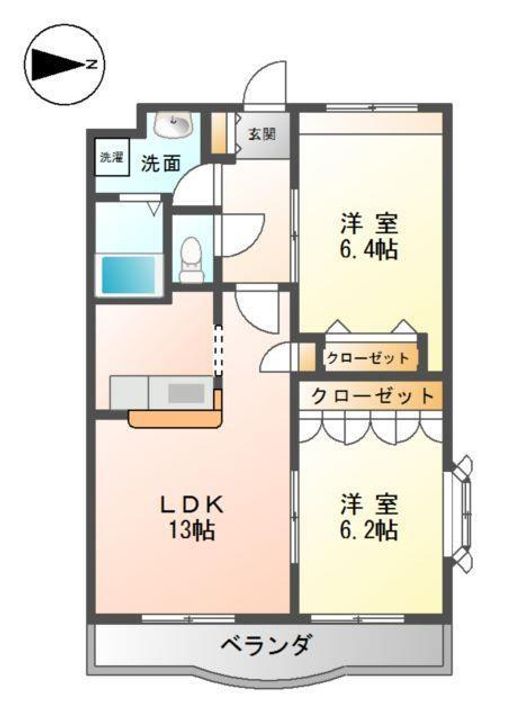 ウィルコートⅡ301の間取り