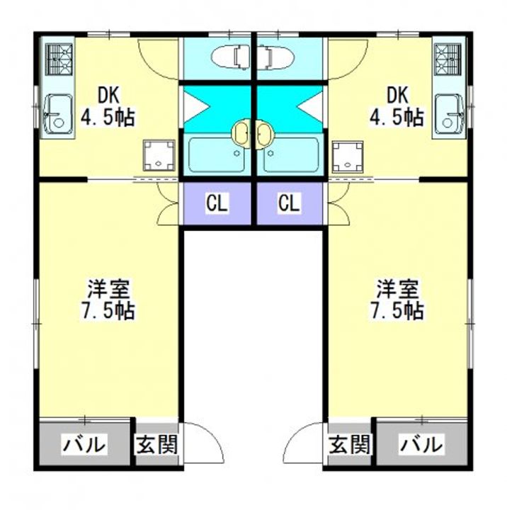 宮崎県都城市都原町(アパート)の賃貸物件の間取り