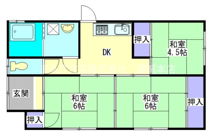 宮崎県都城市鷹尾3丁目(一戸建)の賃貸物件Bの間取り