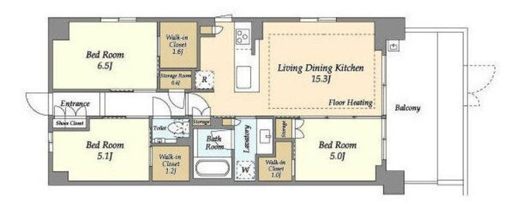 ドゥーエ町屋の間取り
