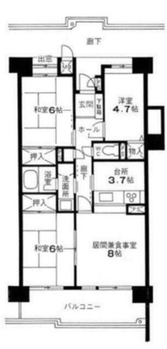 けやき通り南四番館の間取り