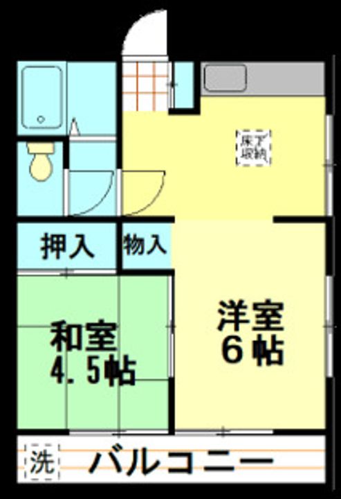 第2嶋田荘201の間取り