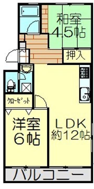 三芳グリーンハイム301の間取り