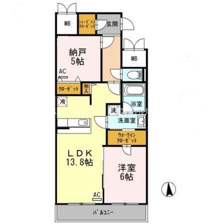 アン・ソレイユ1302の間取り