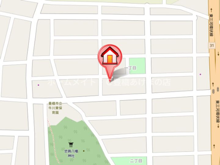 フリーデ ミッテ Aの地図